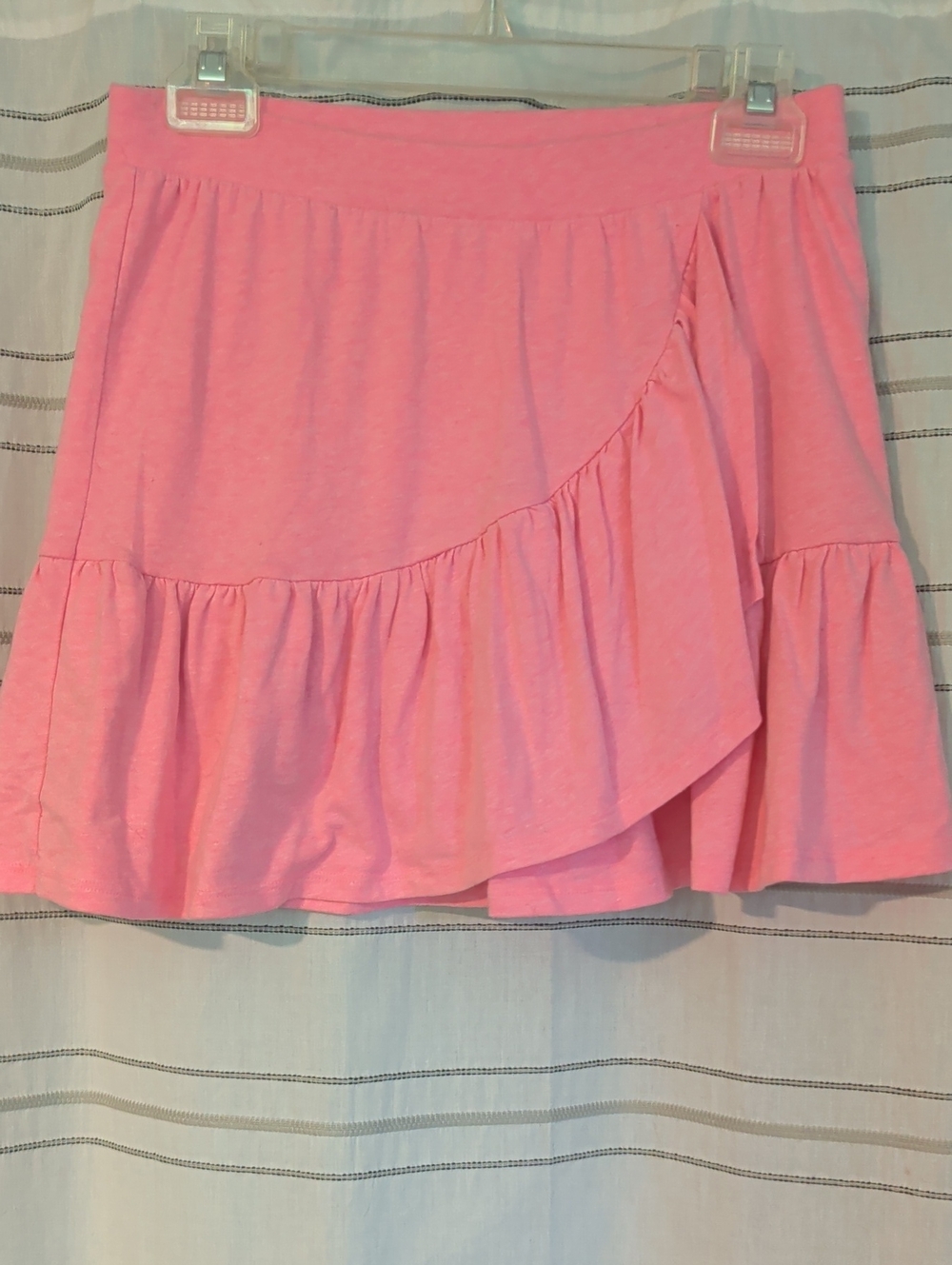 Girls Pink Ruffle Mini Skort